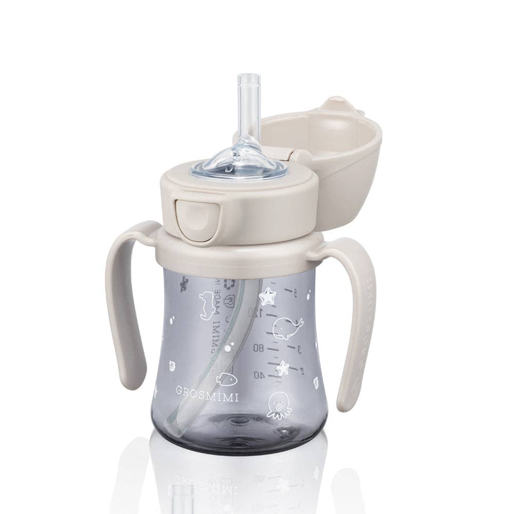 Grosmimi PPSU Straw Cup with Flip Top - 6oz (200ml)