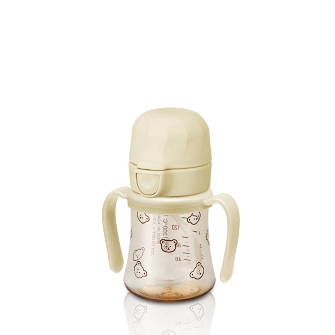 Grosmimi PPSU Straw Cup with Flip Top & Weight - 6oz (200ml)