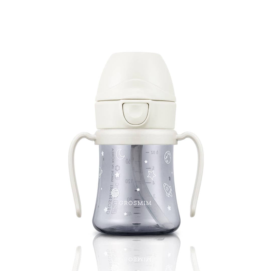 Grosmimi PPSU Straw Cup with Flip Top - 6oz (200ml)
