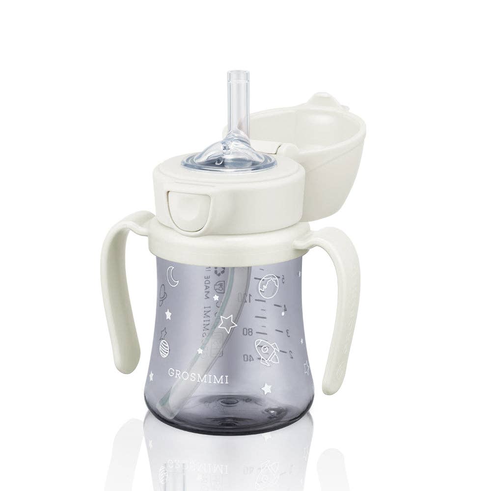 Grosmimi PPSU Straw Cup with Flip Top - 6oz (200ml)