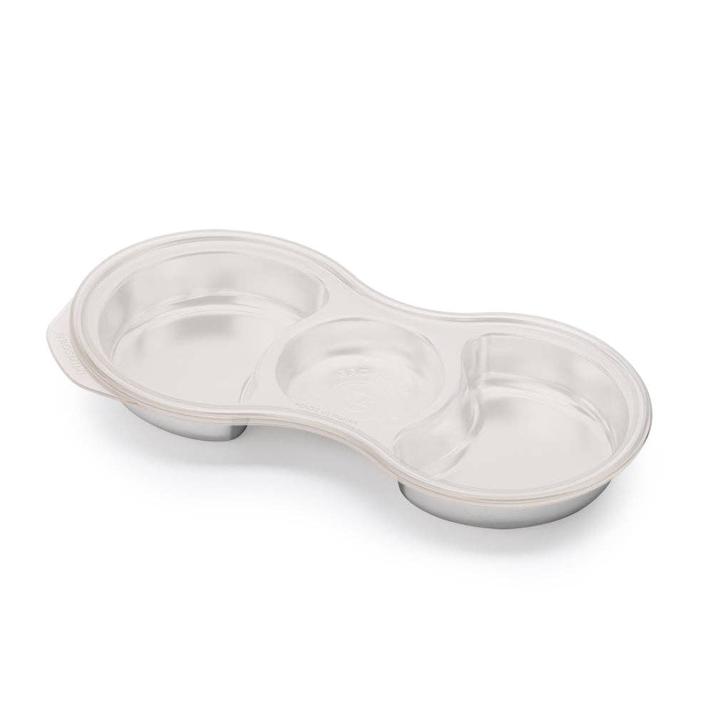 Grosmimi Stainless Steel Food Tray with 3 Compartment