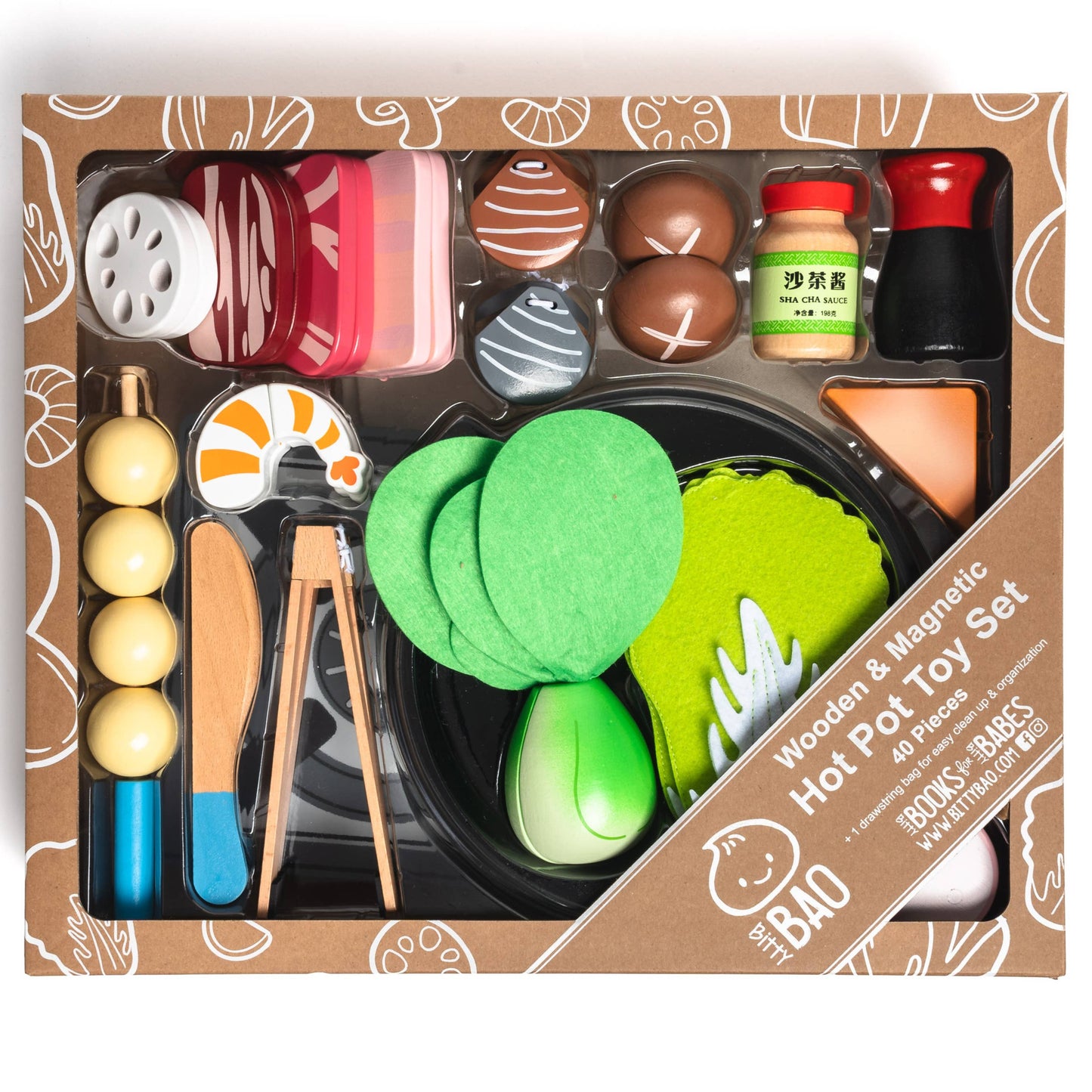 Bitty Bao Wooden & Magnetic Hot Pot Toy Set