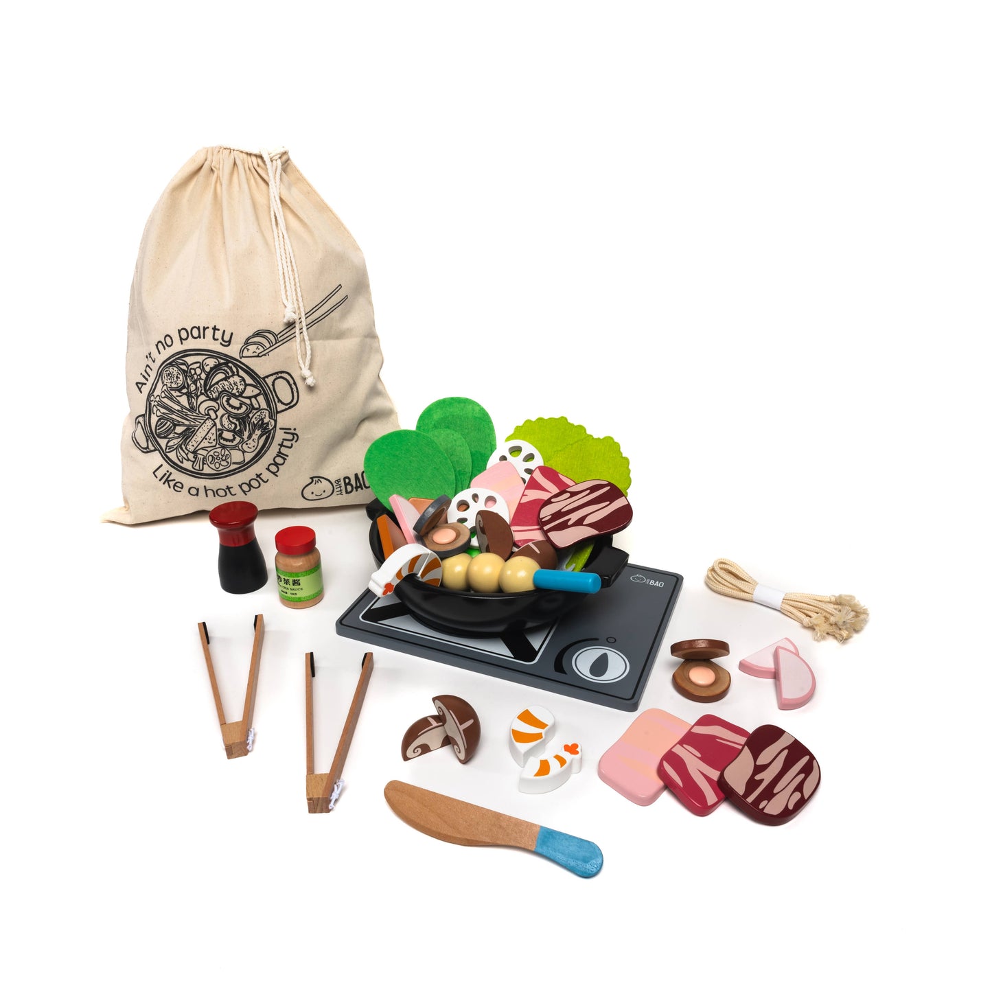 Bitty Bao Wooden & Magnetic Hot Pot Toy Set