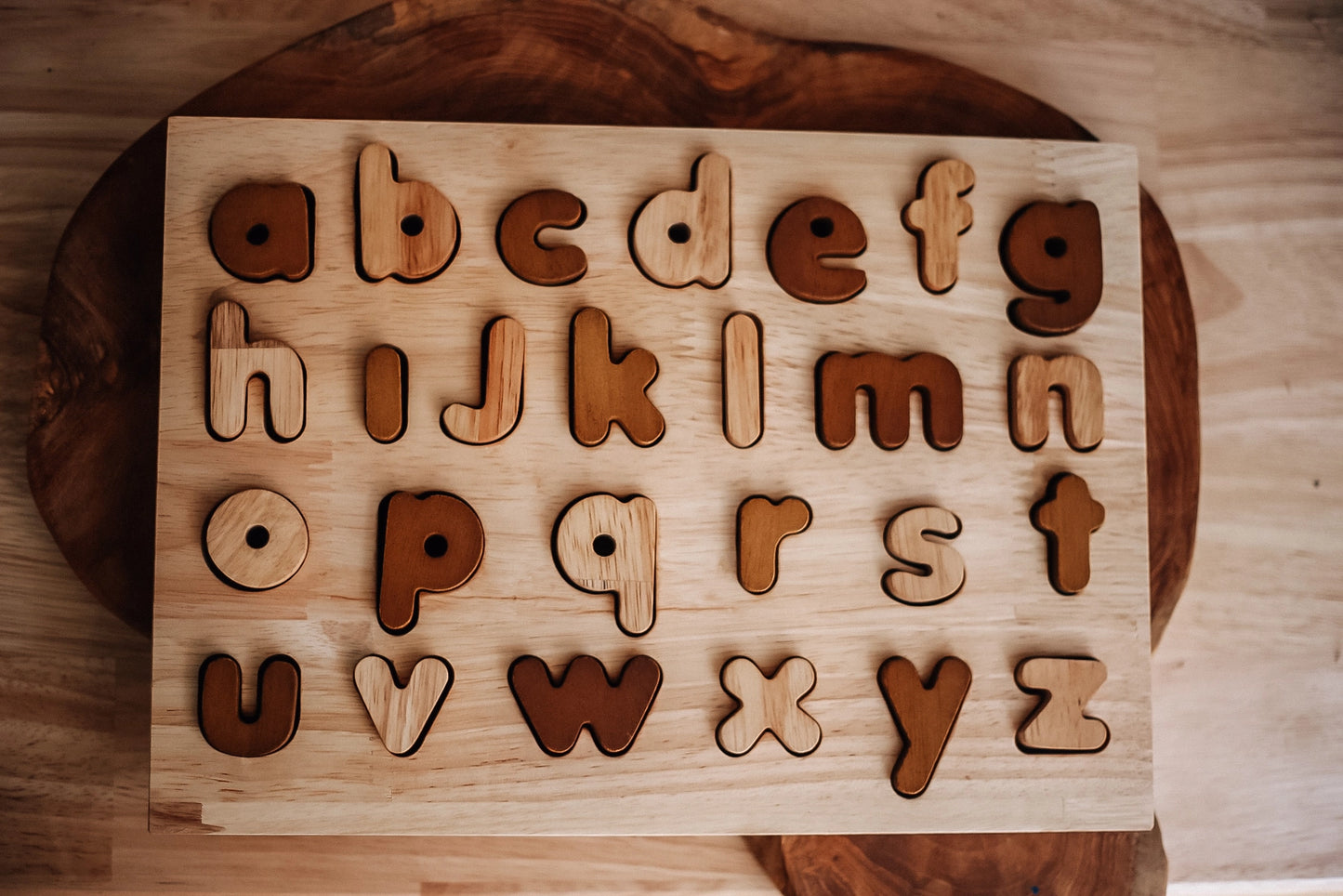 Q Toys: Natural Lowercase Puzzle