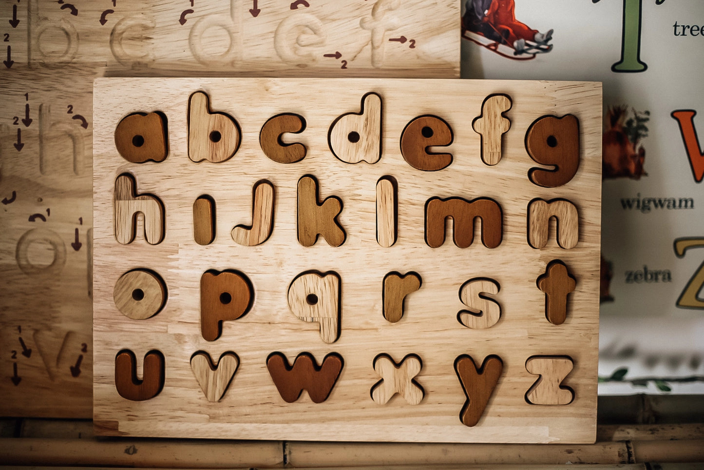 Q Toys: Natural Lowercase Puzzle